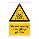 Waarschuwing voor giftige gassen & Waarschuwing voor giftige gassen