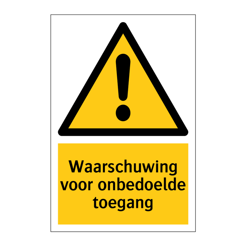 Waarschuwing voor onbedoelde toegang & Waarschuwing voor onbedoelde toegang