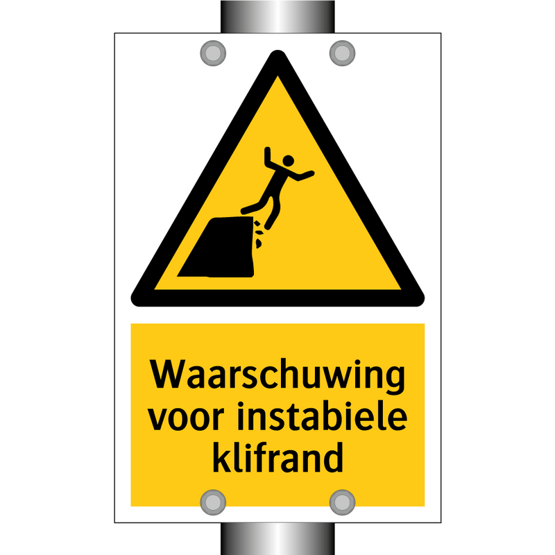 Waarschuwing voor instabiele klifrand & Waarschuwing voor instabiele klifrand