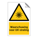 Waarschuwing voor UV-straling & Waarschuwing voor UV-straling & Waarschuwing voor UV-straling