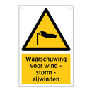 Waarschuwing voor wind - storm - zijwinden & Waarschuwing voor wind - storm - zijwinden
