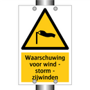 Waarschuwing voor wind - storm - zijwinden & Waarschuwing voor wind - storm - zijwinden