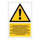 Waarschuwing Alleen Getraind Personeel Mag De Verpakking Openen. Elektrostatisch Bedreigde Componenten (Egb) Let Op, Neem Voorzorgsmaatregelen Bij Het Hanteren Van Elektrostatisch Gevoelige Apparaten (Esd) Oorspronkelijk Verpakt. Fabrieksverpakking