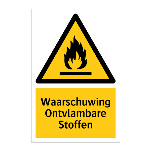 Waarschuwing Ontvlambare Stoffen & Waarschuwing Ontvlambare Stoffen