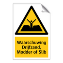 Waarschuwing Drijfzand, Modder of Slib & Waarschuwing Drijfzand, Modder of Slib
