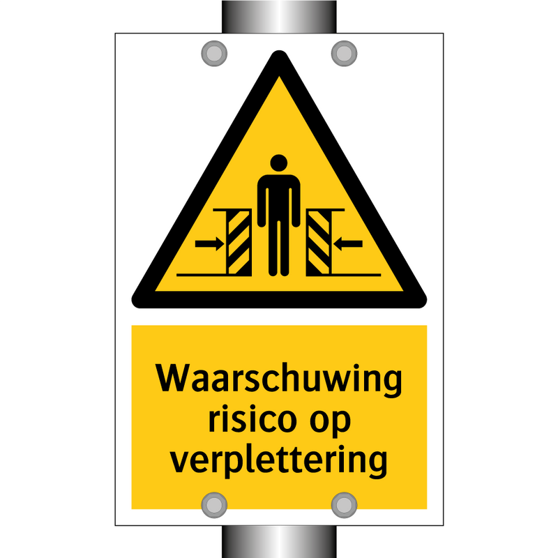 Waarschuwing risico op verplettering & Waarschuwing risico op verplettering