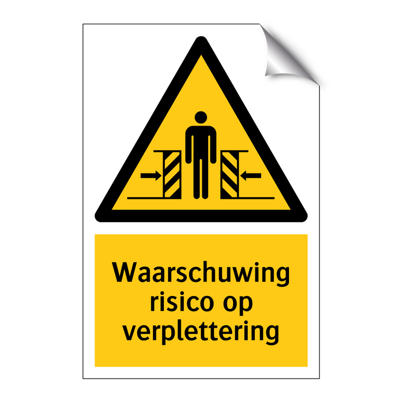 Waarschuwing risico op verplettering & Waarschuwing risico op verplettering