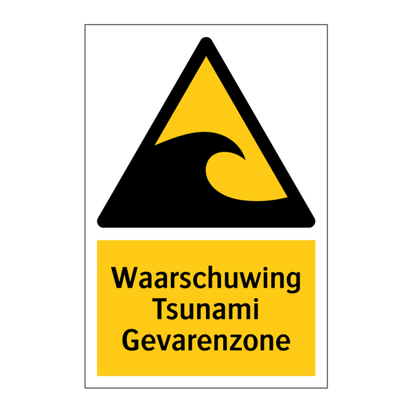 Waarschuwing Tsunami Gevarenzone & Waarschuwing Tsunami Gevarenzone