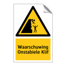 Waarschuwing Onstabiele Klif & Waarschuwing Onstabiele Klif & Waarschuwing Onstabiele Klif