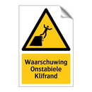 Waarschuwing Onstabiele Klifrand & Waarschuwing Onstabiele Klifrand