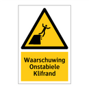 Waarschuwing Onstabiele Klifrand & Waarschuwing Onstabiele Klifrand