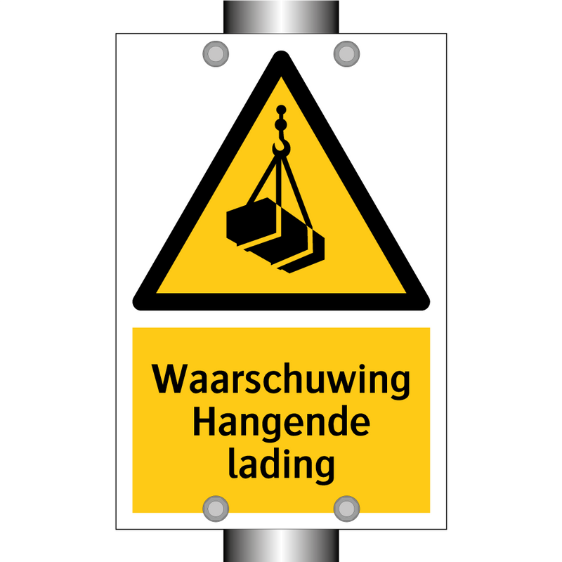 Waarschuwing Hangende lading & Waarschuwing Hangende lading & Waarschuwing Hangende lading