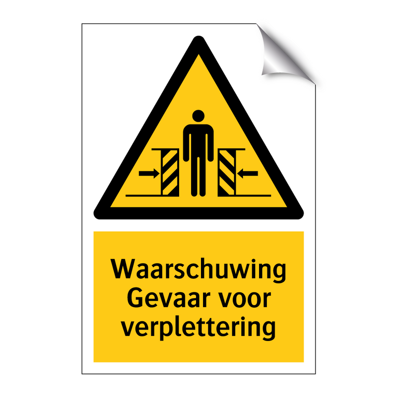 Waarschuwing Gevaar voor verplettering & Waarschuwing Gevaar voor verplettering