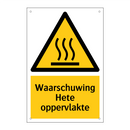 Waarschuwing Hete oppervlakte & Waarschuwing Hete oppervlakte & Waarschuwing Hete oppervlakte