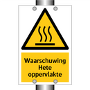 Waarschuwing Hete oppervlakte & Waarschuwing Hete oppervlakte & Waarschuwing Hete oppervlakte