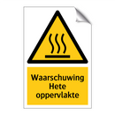 Waarschuwing Hete oppervlakte & Waarschuwing Hete oppervlakte & Waarschuwing Hete oppervlakte
