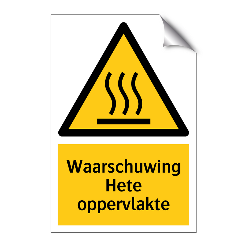 Waarschuwing Hete oppervlakte & Waarschuwing Hete oppervlakte & Waarschuwing Hete oppervlakte