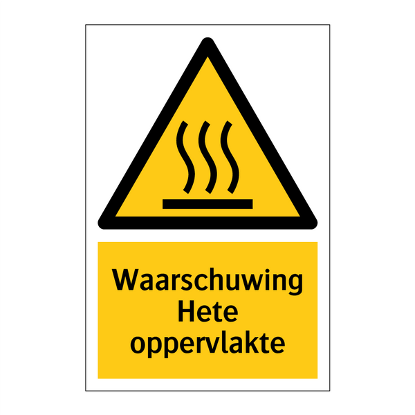 Waarschuwing Hete oppervlakte & Waarschuwing Hete oppervlakte & Waarschuwing Hete oppervlakte