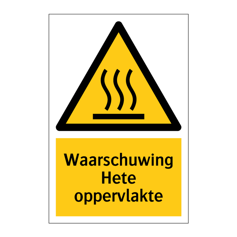 Waarschuwing Hete oppervlakte & Waarschuwing Hete oppervlakte & Waarschuwing Hete oppervlakte