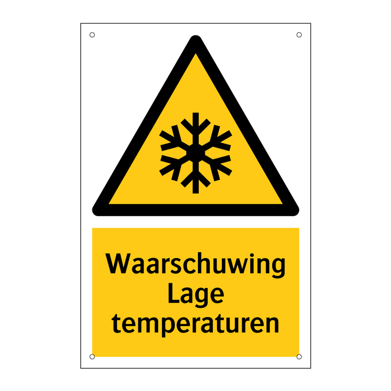 Waarschuwing Lage temperaturen & Waarschuwing Lage temperaturen & Waarschuwing Lage temperaturen