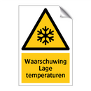 Waarschuwing Lage temperaturen & Waarschuwing Lage temperaturen & Waarschuwing Lage temperaturen