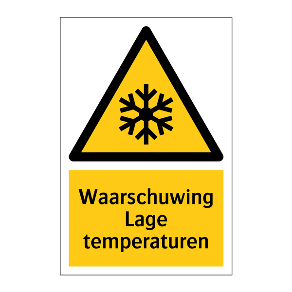 Waarschuwing Lage temperaturen & Waarschuwing Lage temperaturen & Waarschuwing Lage temperaturen