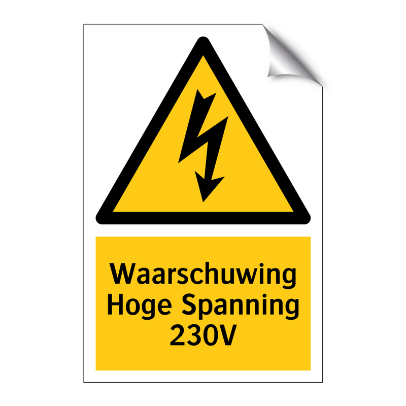 Waarschuwing Hoge Spanning 230V & Waarschuwing Hoge Spanning 230V & Waarschuwing Hoge Spanning 230V