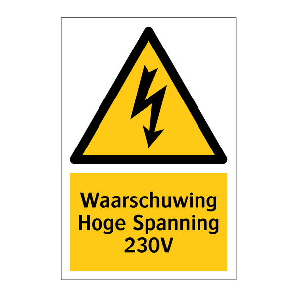 Waarschuwing Hoge Spanning 230V & Waarschuwing Hoge Spanning 230V & Waarschuwing Hoge Spanning 230V