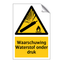 Waarschuwing Waterstof onder druk & Waarschuwing Waterstof onder druk