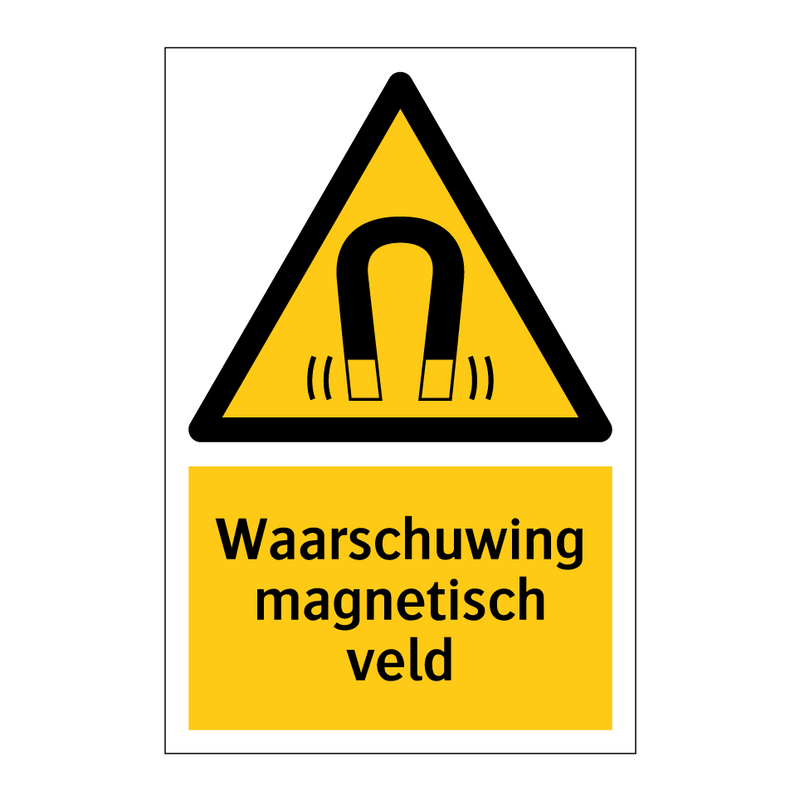 Waarschuwing magnetisch veld & Waarschuwing magnetisch veld & Waarschuwing magnetisch veld