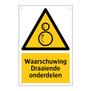 Waarschuwing Draaiende onderdelen & Waarschuwing Draaiende onderdelen