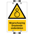Waarschuwing Draaiende onderdelen & Waarschuwing Draaiende onderdelen
