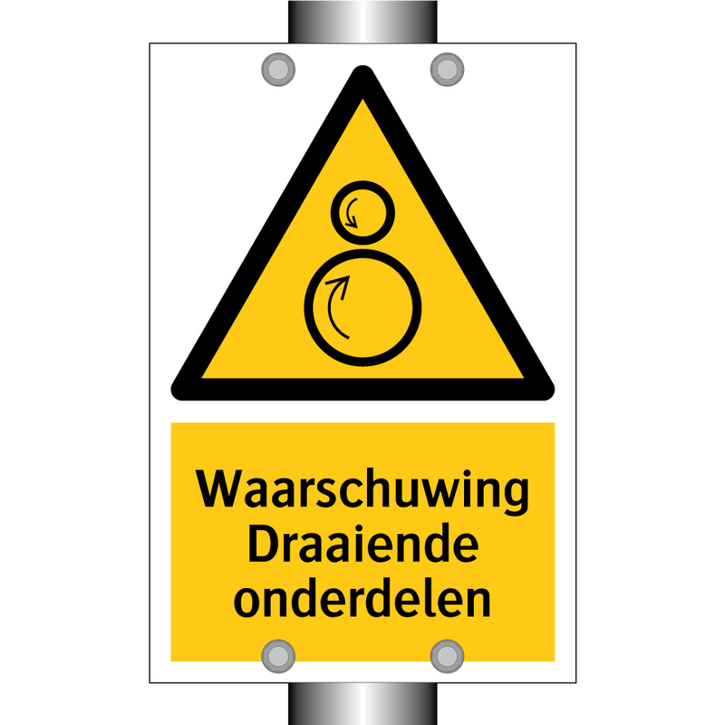 Waarschuwing Draaiende onderdelen & Waarschuwing Draaiende onderdelen
