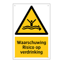 Waarschuwing Risico op verdrinking & Waarschuwing Risico op verdrinking