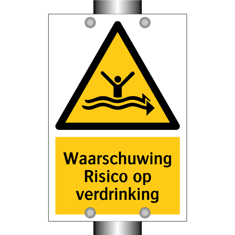Waarschuwing Risico op verdrinking & Waarschuwing Risico op verdrinking