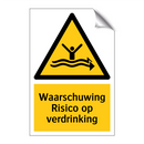 Waarschuwing Risico op verdrinking & Waarschuwing Risico op verdrinking