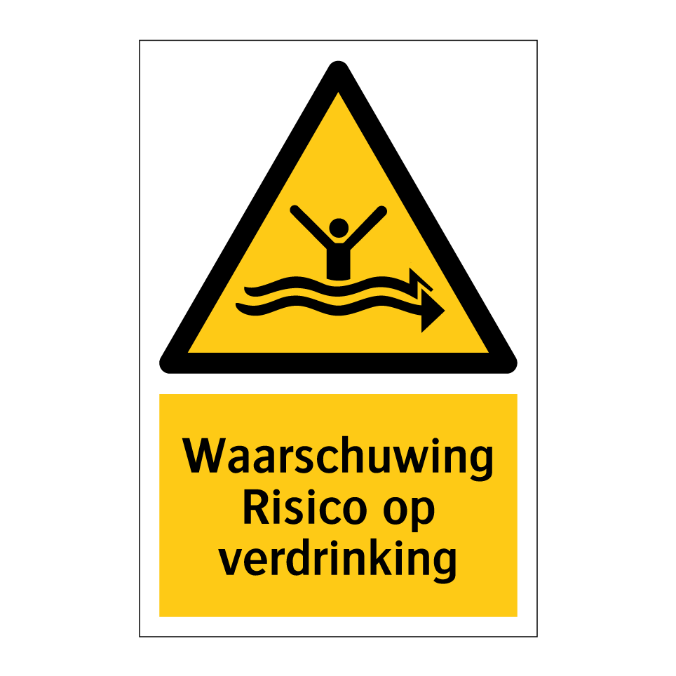 Koop Waarschuwing Risico op verdrinking bord | SignOnline | NL-W6780