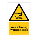Waarschuwing Waterskigebied & Waarschuwing Waterskigebied & Waarschuwing Waterskigebied