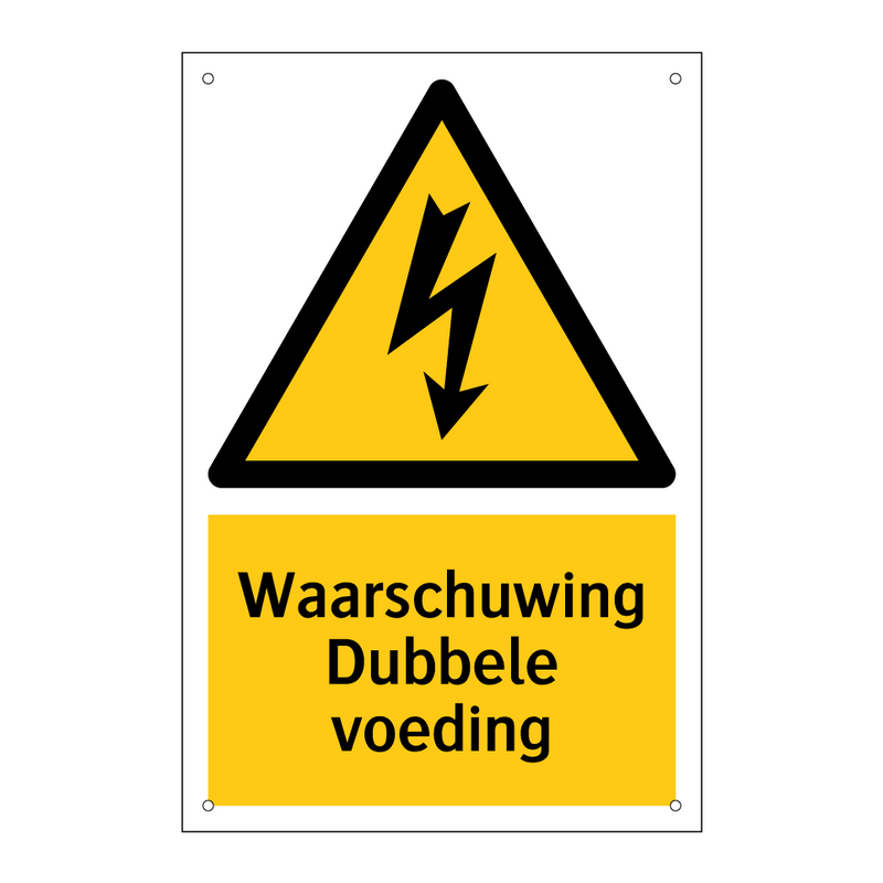Waarschuwing Dubbele voeding & Waarschuwing Dubbele voeding & Waarschuwing Dubbele voeding