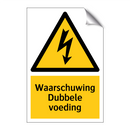 Waarschuwing Dubbele voeding & Waarschuwing Dubbele voeding & Waarschuwing Dubbele voeding