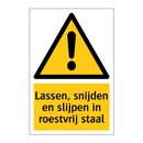 Lassen, snijden en slijpen in roestvrij staal & Lassen, snijden en slijpen in roestvrij staal