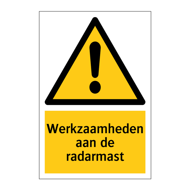 Werkzaamheden aan de radarmast & Werkzaamheden aan de radarmast & Werkzaamheden aan de radarmast