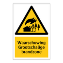 Waarschuwing Grootschalige brandzone & Waarschuwing Grootschalige brandzone