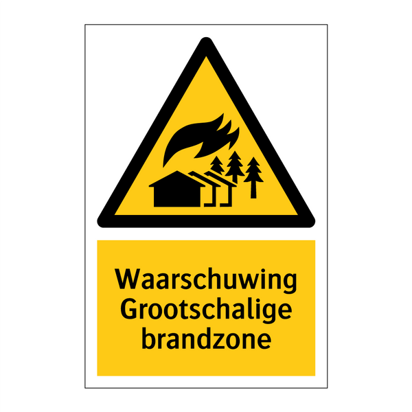 Waarschuwing Grootschalige brandzone & Waarschuwing Grootschalige brandzone