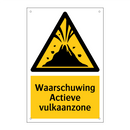 Waarschuwing Actieve vulkaanzone & Waarschuwing Actieve vulkaanzone