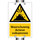 Waarschuwing Actieve vulkaanzone & Waarschuwing Actieve vulkaanzone