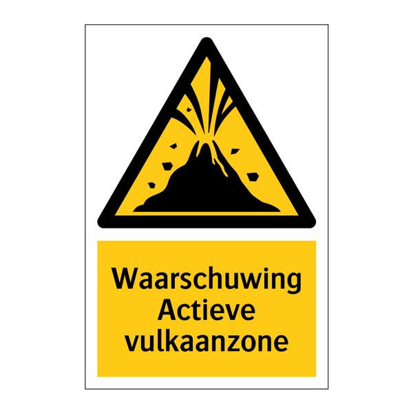 Waarschuwing Actieve vulkaanzone & Waarschuwing Actieve vulkaanzone