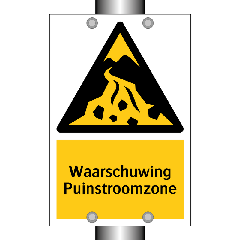 Waarschuwing Puinstroomzone & Waarschuwing Puinstroomzone & Waarschuwing Puinstroomzone