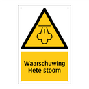 Waarschuwing Hete stoom & Waarschuwing Hete stoom & Waarschuwing Hete stoom