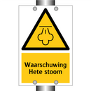 Waarschuwing Hete stoom & Waarschuwing Hete stoom & Waarschuwing Hete stoom